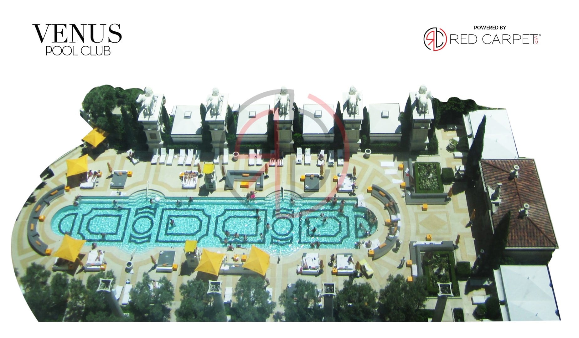 las vegas venus pool club at caesar's palace venue map