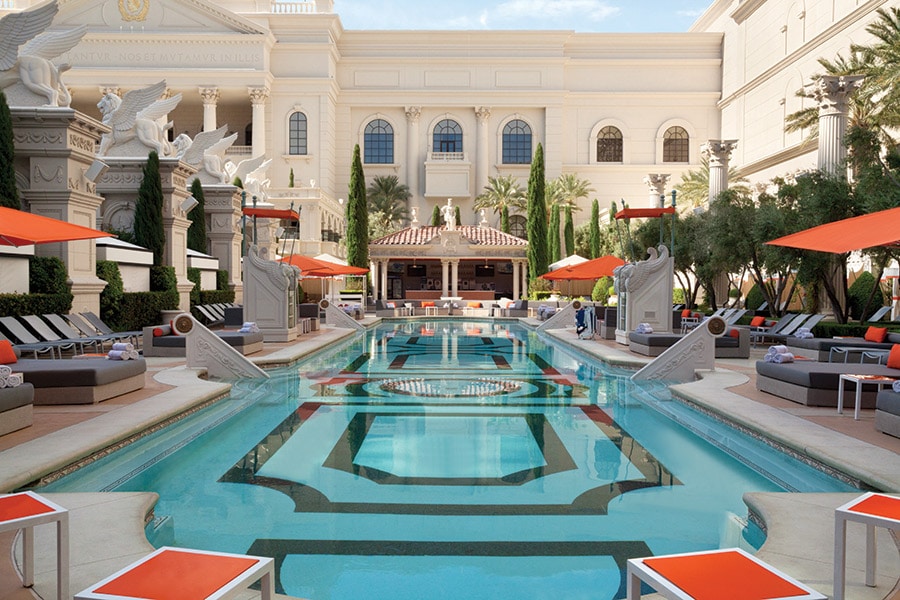 Las Vegas venus pool cabaña view