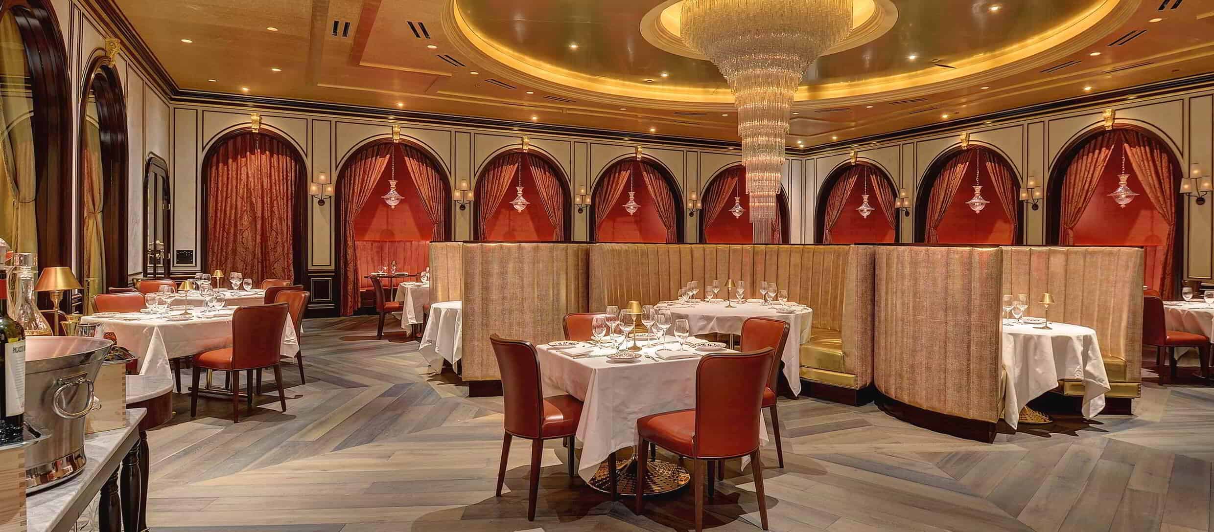 Carbone Vegas luxury italian dining area